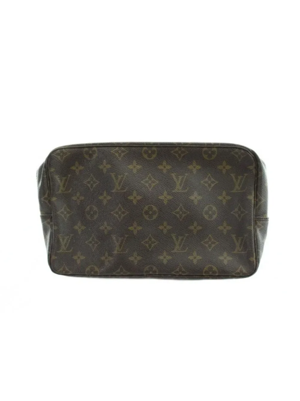 Louis Vuitton Monogram Trousse Toilet 28 Vintage Pouch Case Logo Brown MQ OH